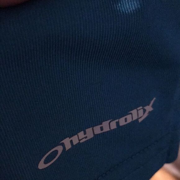 Oakley Men's Blue White Ohydrolics Collared Short Sleeve Polo Size Large - Picture 6 of 6